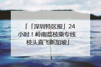 「深圳特区报」24小时！岭南荔枝乘专线 枝头直飞新加坡